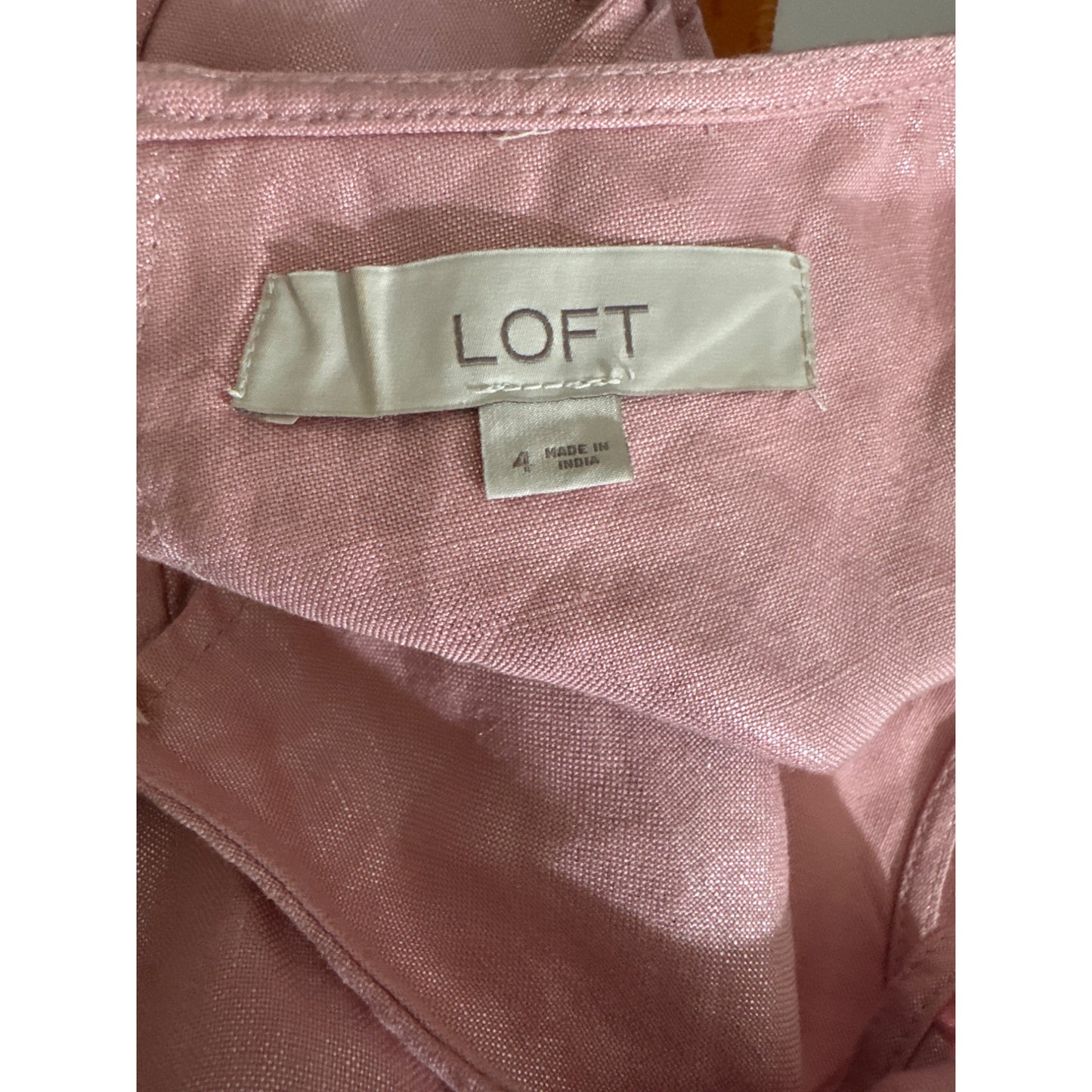 Loft Sleeveless Linen Blend Shift Dress Size 4