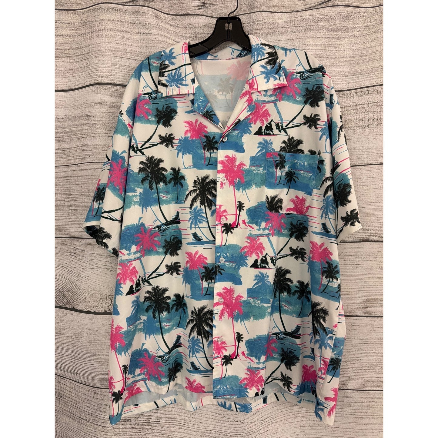 Mens iCKER Tropical Palm Tree Hawaiian Shirt Size XXL