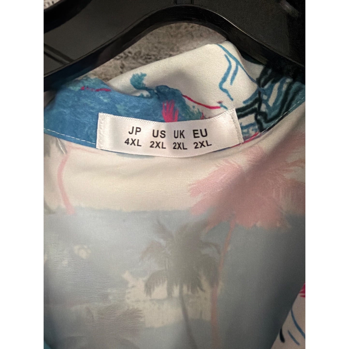 Mens iCKER Tropical Palm Tree Hawaiian Shirt Size XXL