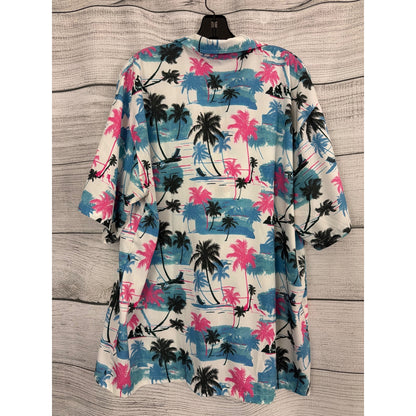 Mens iCKER Tropical Palm Tree Hawaiian Shirt Size XXL