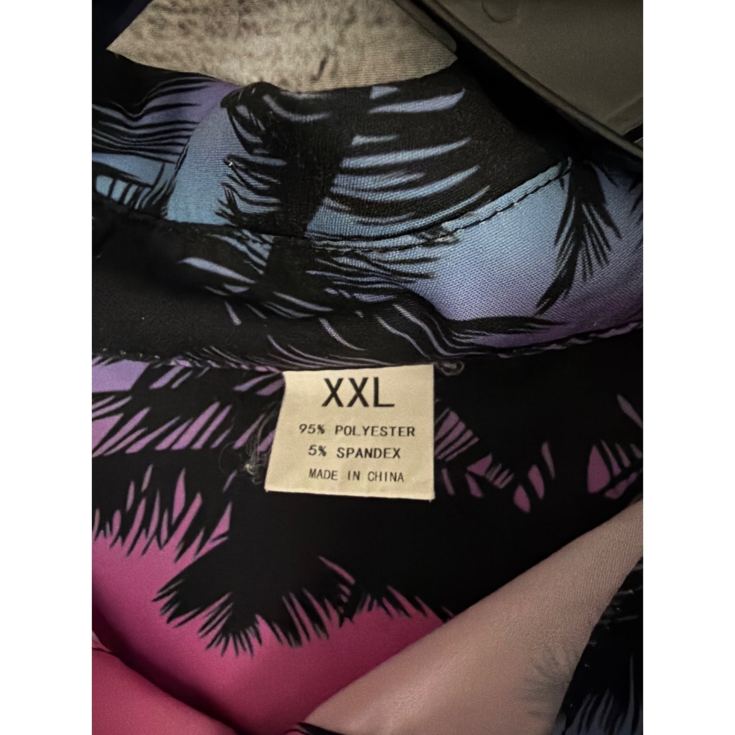 Mens Goodstoworld Tropical Sunset Palm Tree Print Button-Up Shirt Size XXL