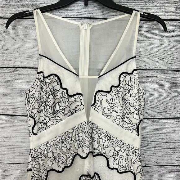 NWOT black and white lace dress