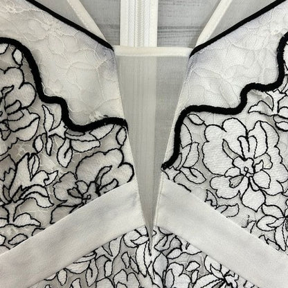 NWOT black and white lace dress