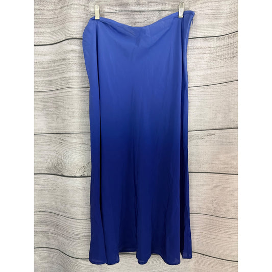 NWT Rixo Kelly Gradient-Pattern Silk Midi Skirt Size XL