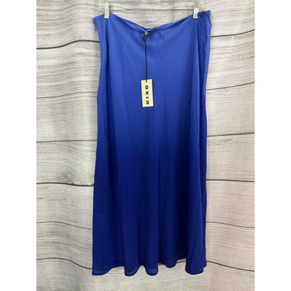 NWT Rixo Kelly Gradient-Pattern Silk Midi Skirt Size XL