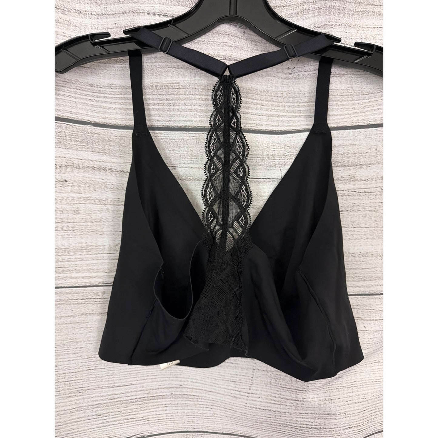 True & Co Body Triangle Lace Racerback Bra Black Size L