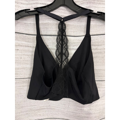 True & Co Body Triangle Lace Racerback Bra Black Size L