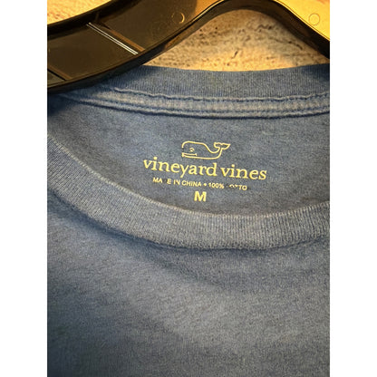 Vineyard Vines Mens Blue Long Sleeve Pocket Tee Shirt Size M