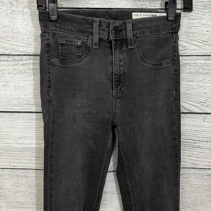 Rag & Bone Capri Jeans Black Denim 10 Inch Stretch, Size 24