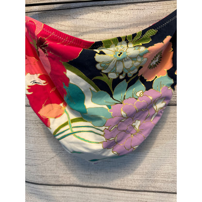 Trina Turk Gold and Floral Two Piece Swim Suit