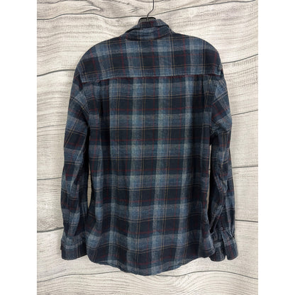 Men's Weatherproof Plaid Button-Up Flannel Shirt Size L