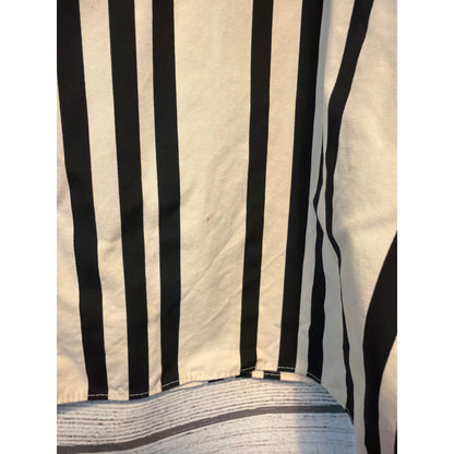 Alice + Olivia Bernice Striped Ruffle Sleeve Top Size L