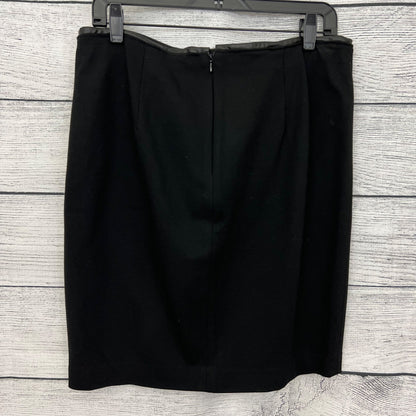 Vince Camuto Black Pencil Skirt With Faux Leather Trim Size 10