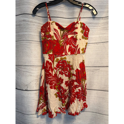 Band Of Gypsies Dancing Queen Red Floral Mini Dress Size XS