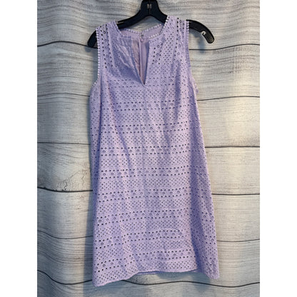 Loft Sleeveless Eyelet Shift Dress Size 4