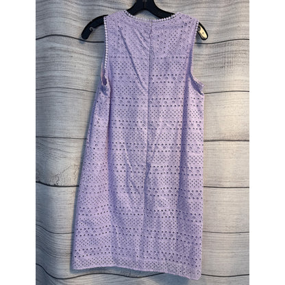 Loft Sleeveless Eyelet Shift Dress Size 4