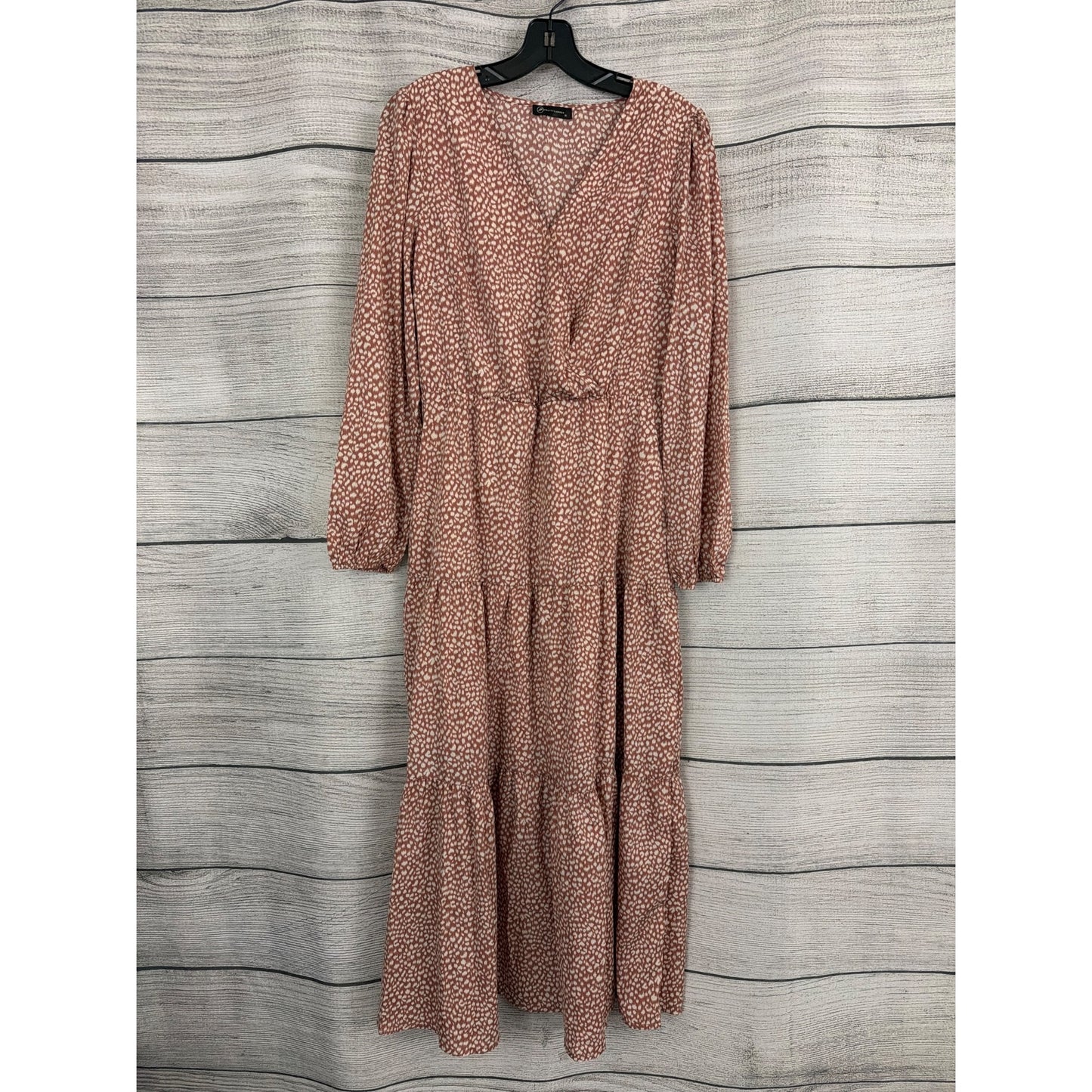 Prettygarden Tiered Maxi Animal Print Dress Size M