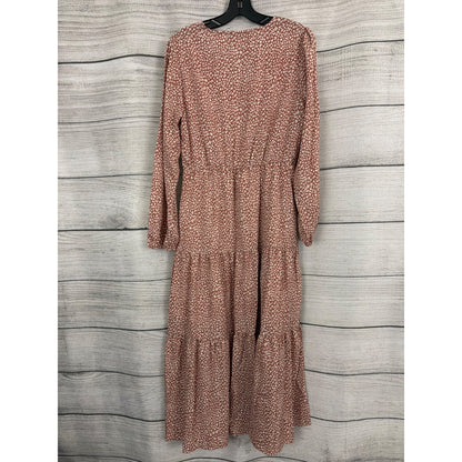 Prettygarden Tiered Maxi Animal Print Dress Size M