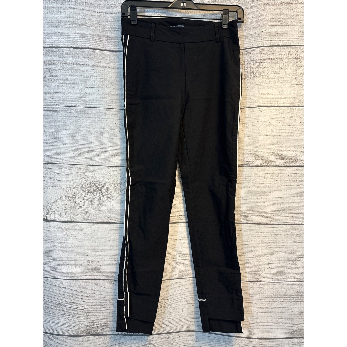 I Love Tyler Madison Cropped Black Trousers With White Stripe Detail Size XS