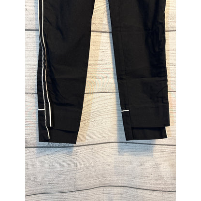 I Love Tyler Madison Cropped Black Trousers With White Stripe Detail Size XS