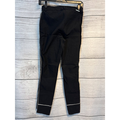 I Love Tyler Madison Cropped Black Trousers With White Stripe Detail Size XS