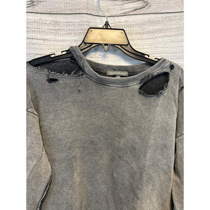 Don't Ask Why Grey Distressed Sweatshirt