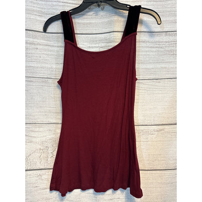 Rebecca Beeson Burgundy Tank With Velvet Straps Size 1