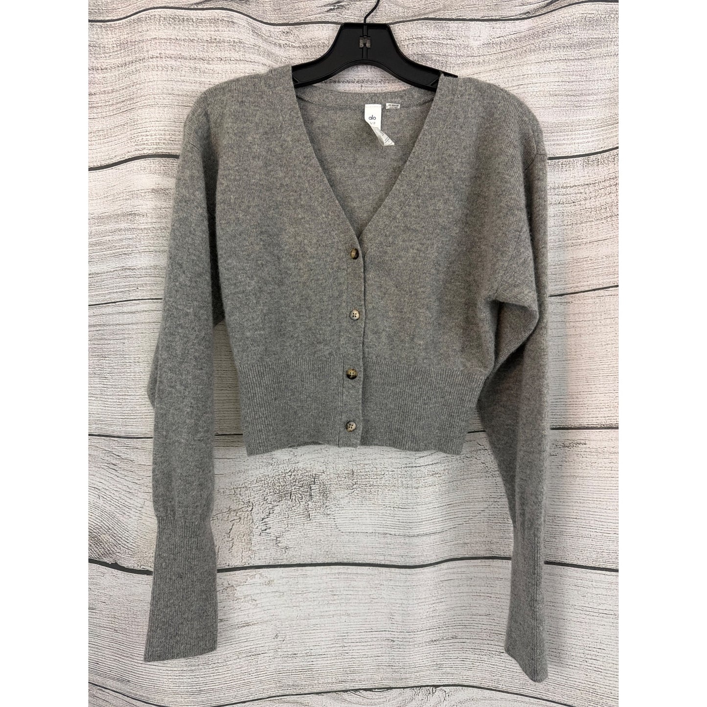 Alo Sheer Cashmere Cropped Cardigan Size S