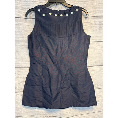 Tory Burch Sleeveless Silk Mirrored Top Size 8