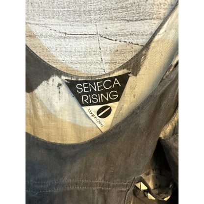 Seneca Rising Gray Dress With Studded Pocket & Tie-Dye Size 0