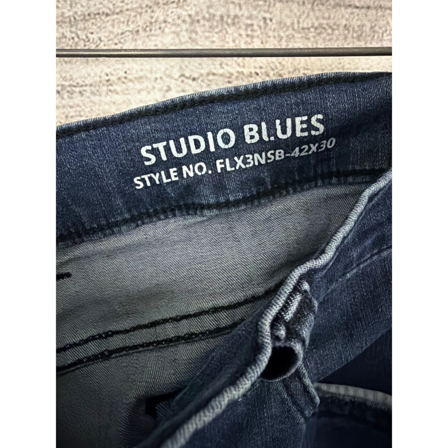 Mens Mugsy Studio Blues Relaxed Fit Denim Jeans 42x30