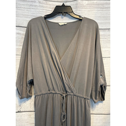 Promesa Gray 3/4 Sleeve Drawstring Jumpsuit Size M