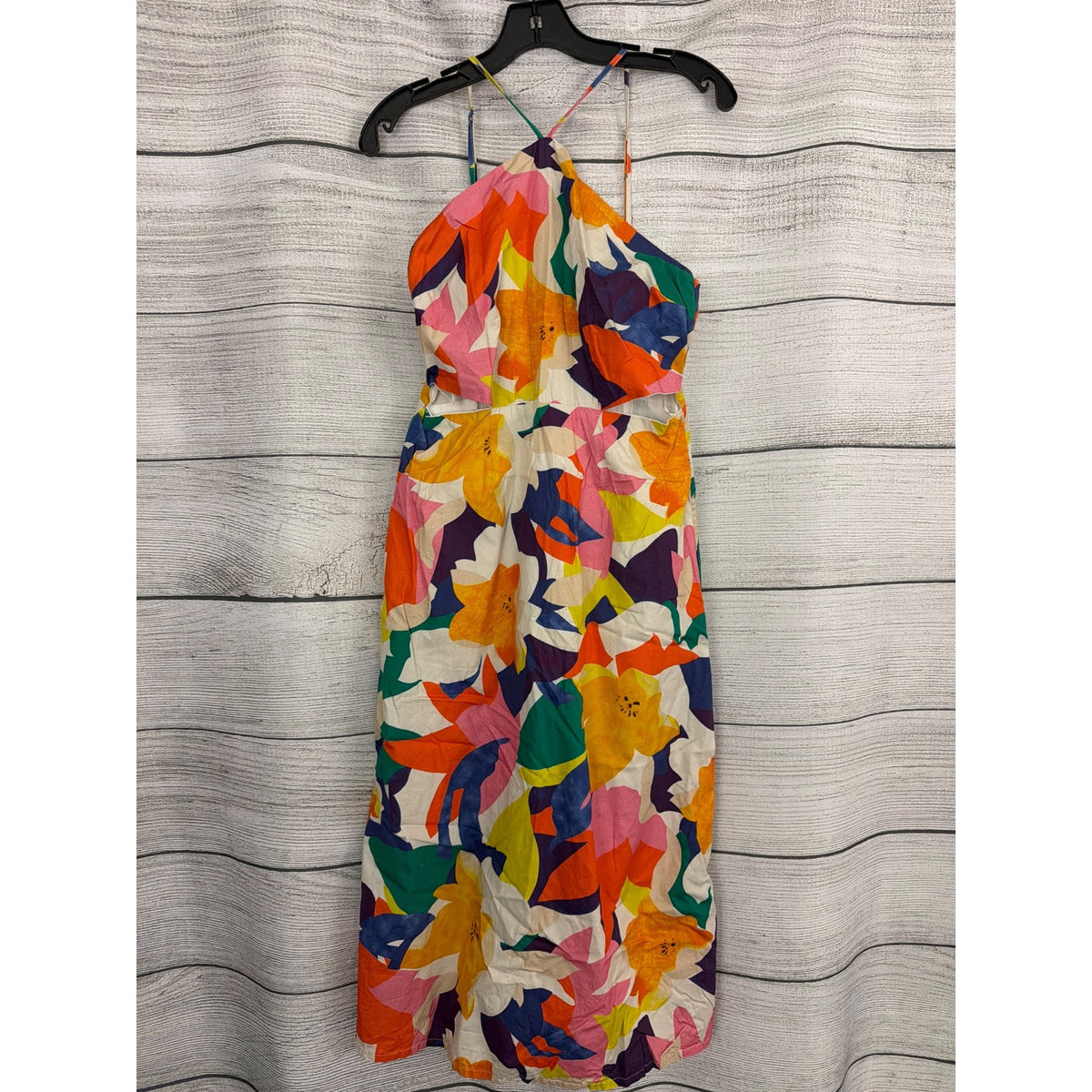 Walter Baker Multicolor Floral Strappy Halter Midi Dress Size 6
