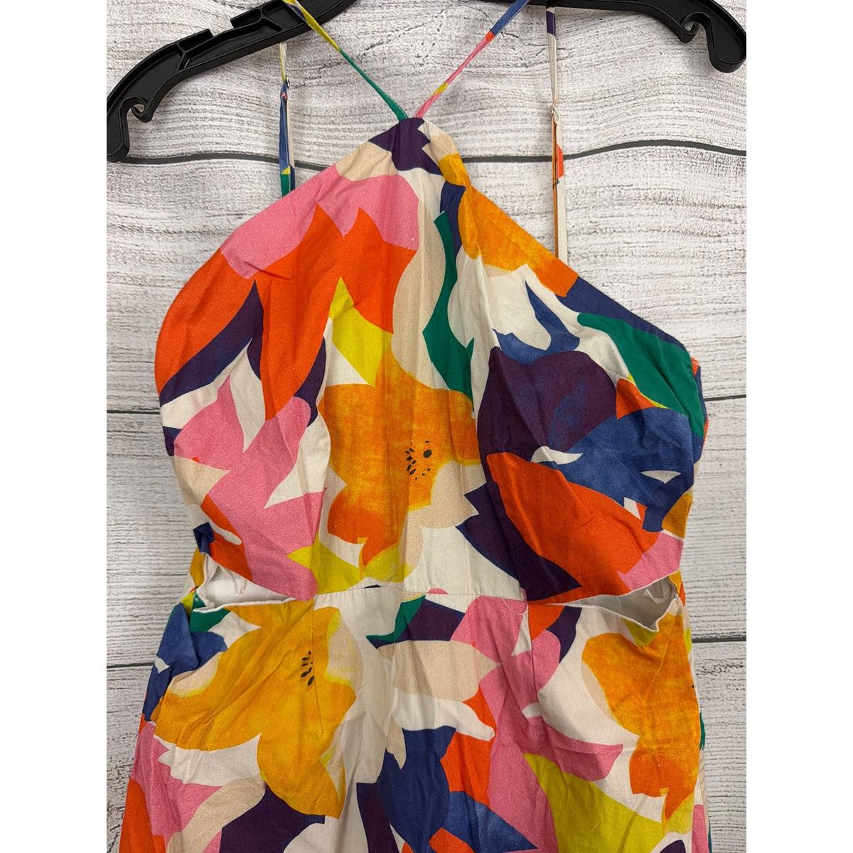 Walter Baker Multicolor Floral Strappy Halter Midi Dress Size 6