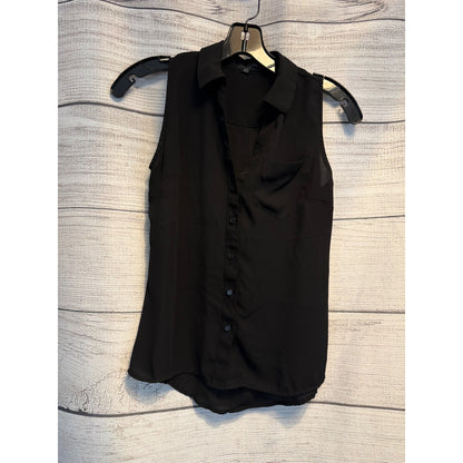 The Limited Petite Sleeveless Black Button-Up Blouse Size XS