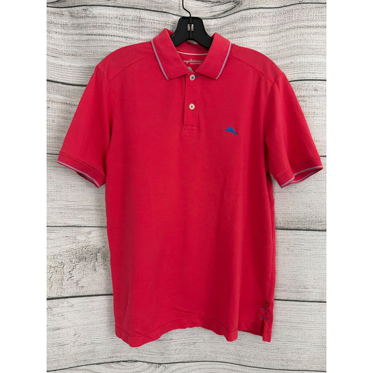 Mens Tommy Bahama Island Modern Fit Red Polo Shirt Size S