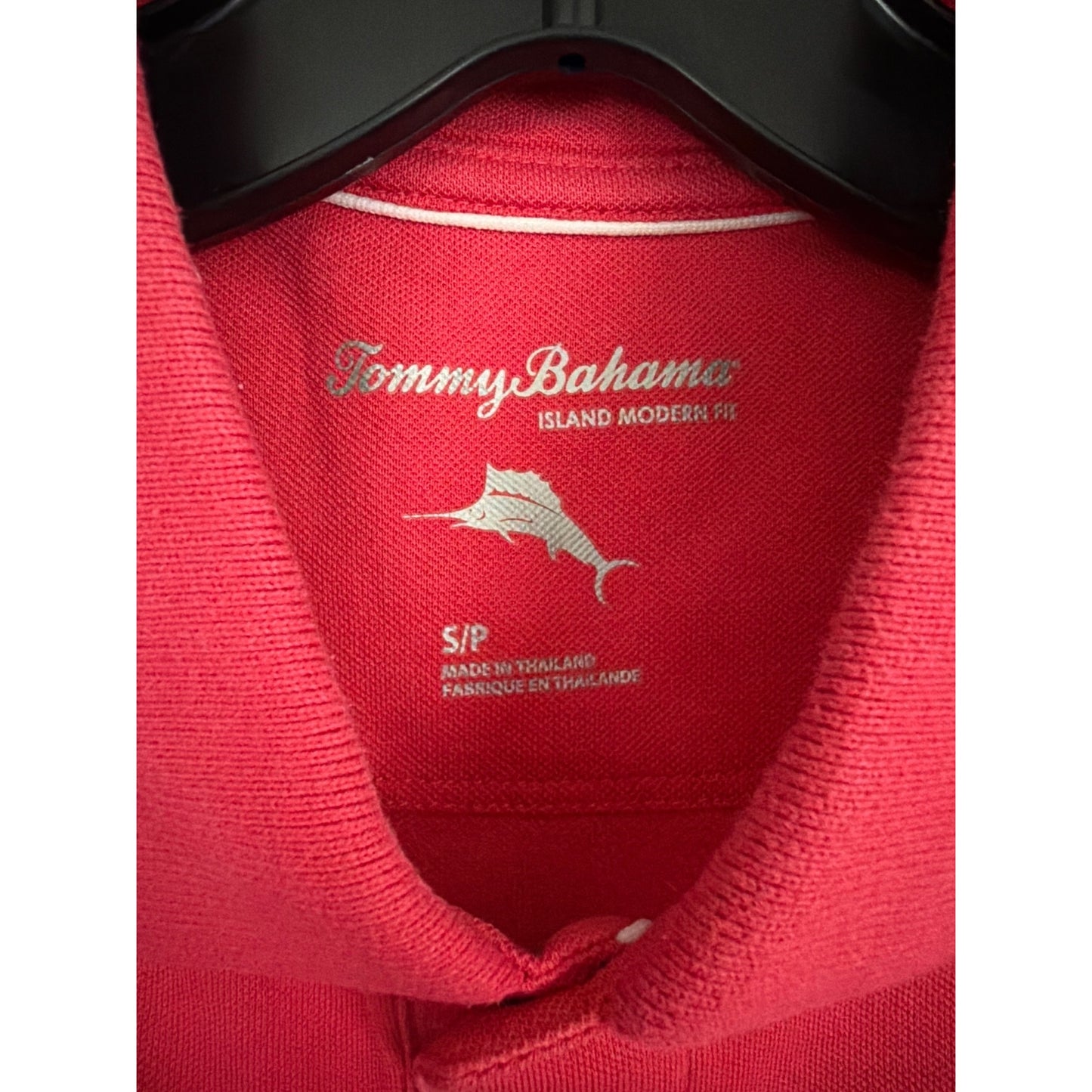 Mens Tommy Bahama Island Modern Fit Red Polo Shirt Size S