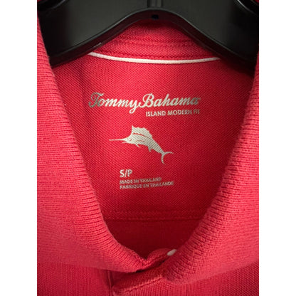 Mens Tommy Bahama Island Modern Fit Red Polo Shirt Size S