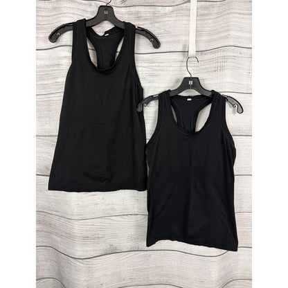 Athleta Black Racerback Tank Tops