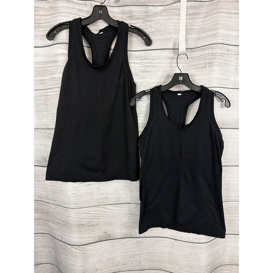 Athleta Black Racerback Tank Tops