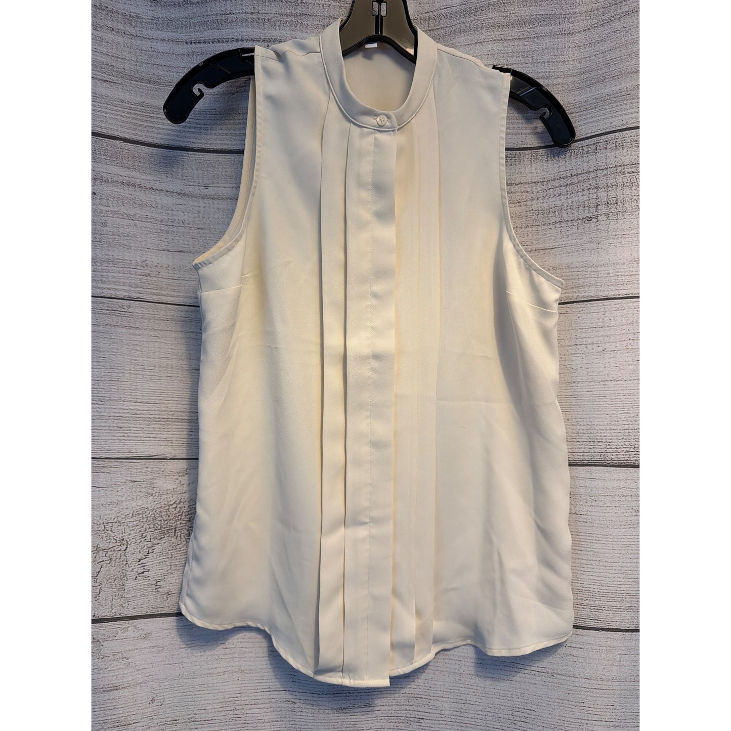 Express White Sleeveless Pleated Blouse Size XS