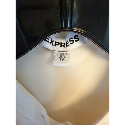 Express White Sleeveless Pleated Blouse Size XS
