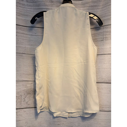 Express White Sleeveless Pleated Blouse Size XS