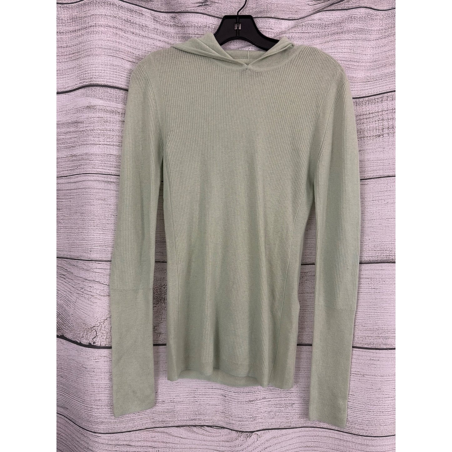 Vintage Kate Spade Saturday Wool Cashmere Ribbed Hooded Sweater Size XL