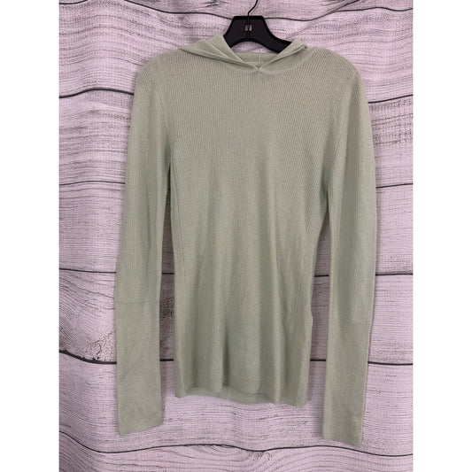 Vintage Kate Spade Saturday Wool Cashmere Ribbed Hooded Sweater Size XL