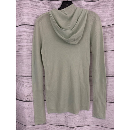 Vintage Kate Spade Saturday Wool Cashmere Ribbed Hooded Sweater Size XL
