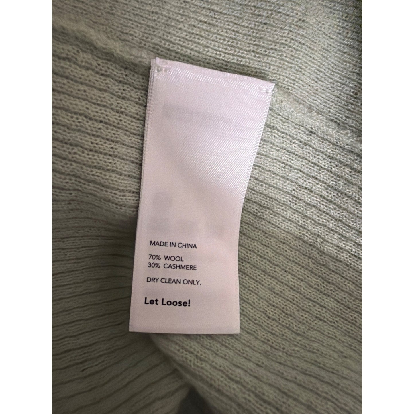 Vintage Kate Spade Saturday Wool Cashmere Ribbed Hooded Sweater Size XL