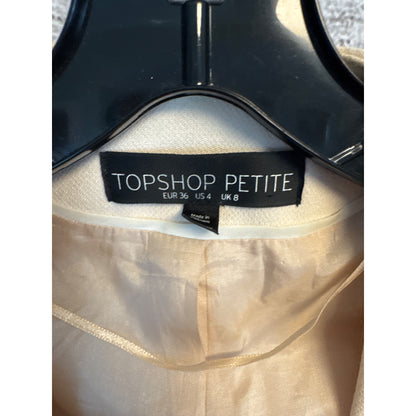 Topshop Petite Cream Blazer Jacket Size 4