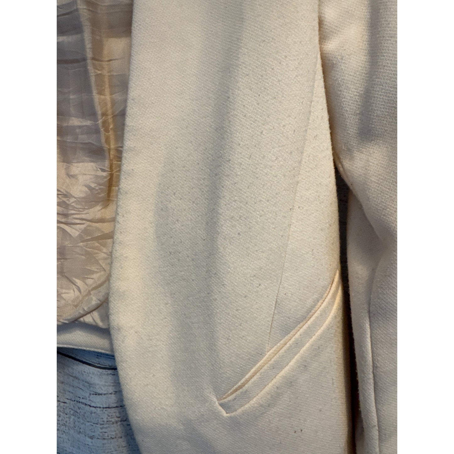 Topshop Petite Cream Blazer Jacket Size 4