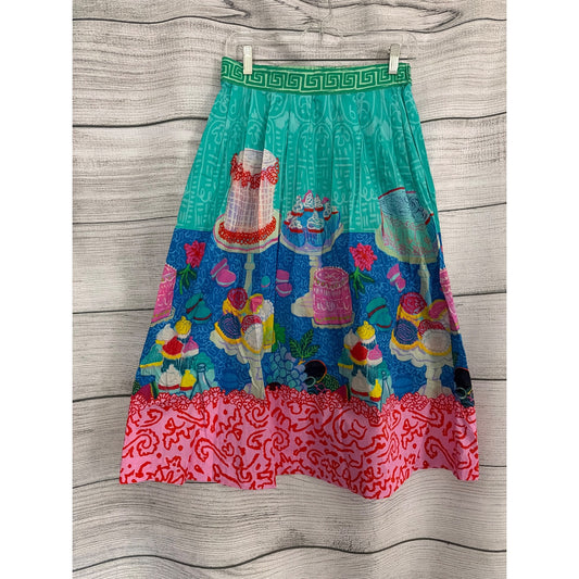 NWT Gorman Patstry Print A-Line Midi Skirt Size 8AU/XS